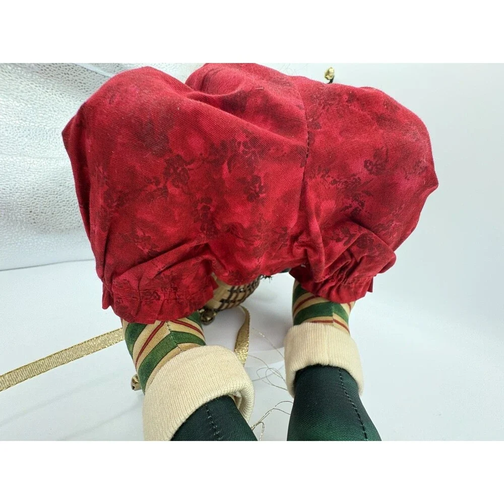 Vtg Old World Santa Claus Father Christmas Shelf Sitter Handmade Holiday Decor